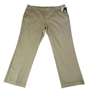 Dickies Perfectly Slimming Curvy Plus Khaki Everyday Workwear Pants 26 Reg